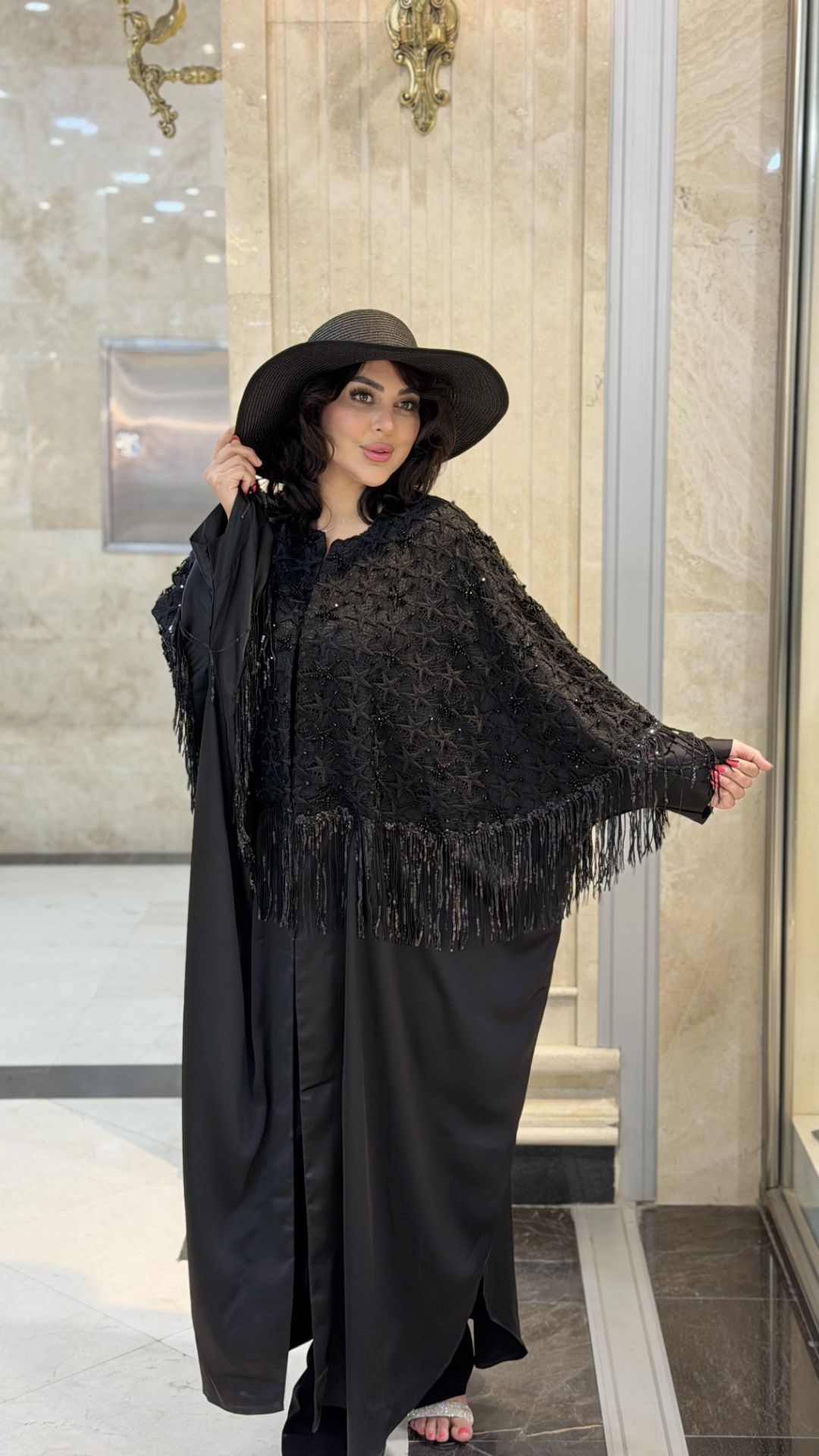 عبای زنانه جواهر دوزی شده مجلسی