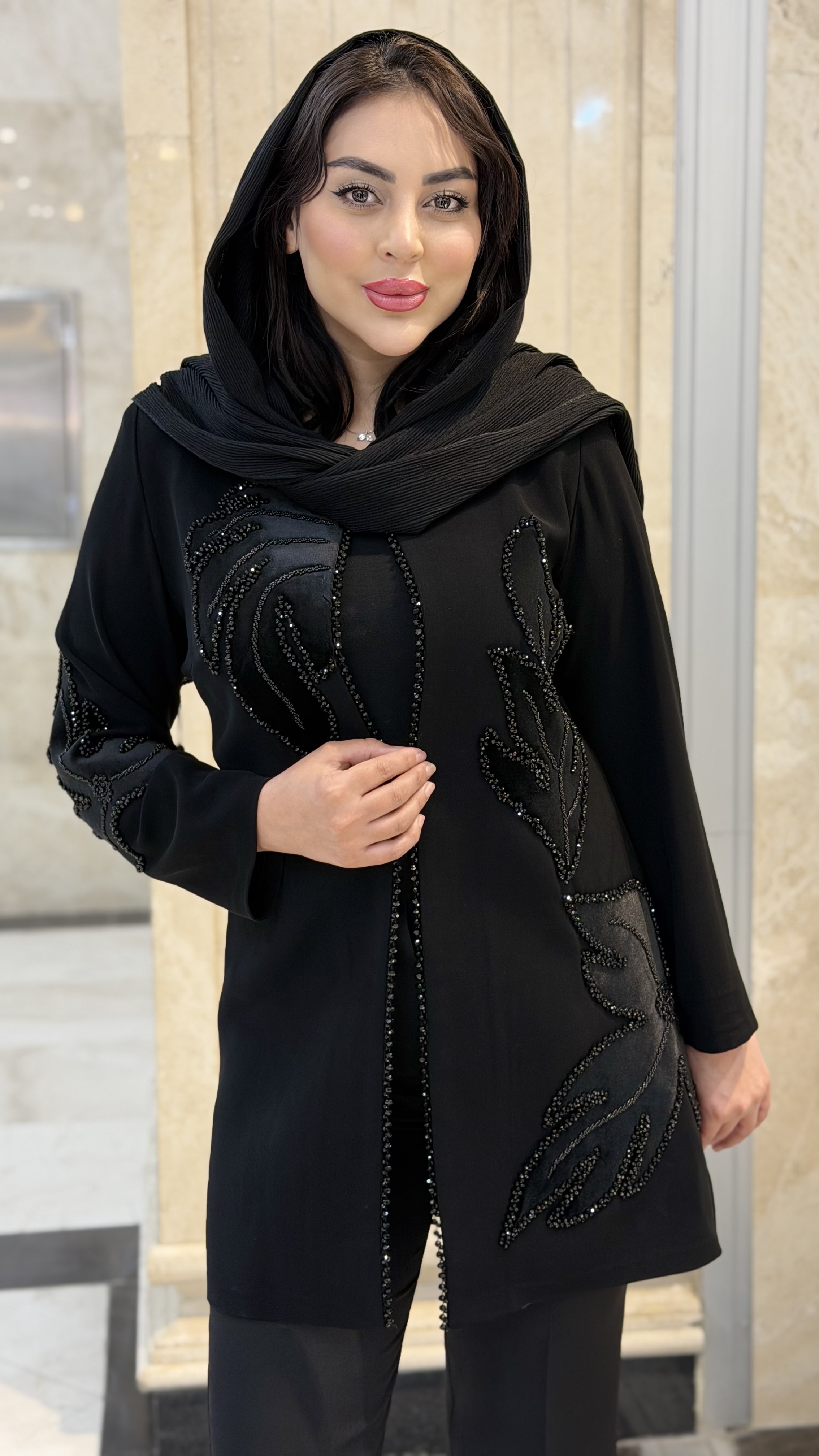 مانتو کرپ جواهر دوزی