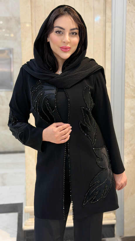 مانتو کرپ جواهر دوزی