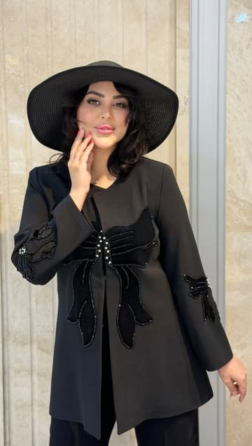کت زنانه جواهردوزی و مخمل دوزی